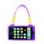 Wholesale iPhone 4S 4 Flower Handbag (Pink - Purple)